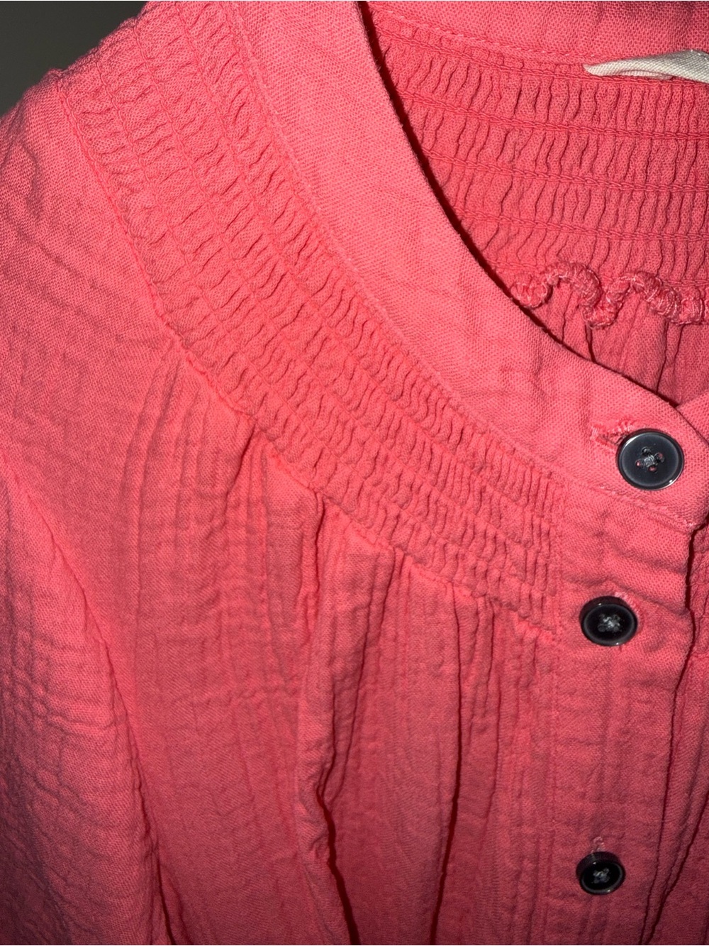 Boden Coral Pink Ada Double cloth Button-Down Tie-Waist Midi Shirt Dress - Picture 3 of 5